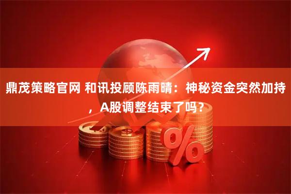 鼎茂策略官网 和讯投顾陈雨晴：神秘资金突然加持，A股调整结束了吗？